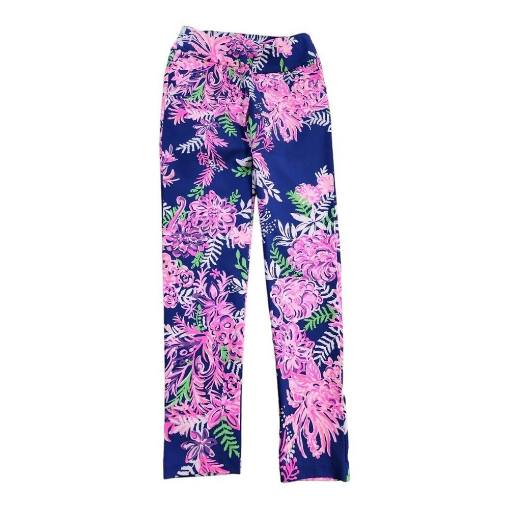 NWT Lilly Pulitzer Corso Women Golf Pants Size 00 Ruffle‎ Your Feathers Floral